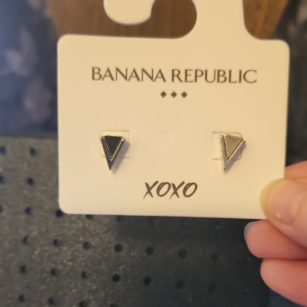 Banana Republic Gold and Silver Geometric Earrings